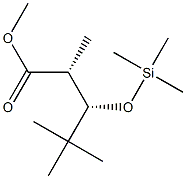 (2R,3S)-2,4,4-Trimethyl-3-trimethylsiloxypentanoic acid methyl ester 结构式