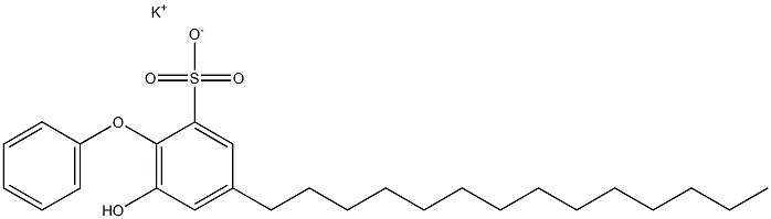 6-Hydroxy-4-tetradecyl[oxybisbenzene]-2-sulfonic acid potassium salt 结构式