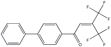 1-(4-Biphenylyl)-4,4,4-trifluoro-3-trifluoromethyl-2-buten-1-one 结构式