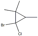 1-Bromo-1-chloro-2,2,3-trimethylcyclopropane 结构式