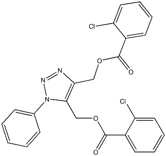 1-Phenyl-1H-1,2,3-triazole-4,5-bis(methanol)bis(2-chlorobenzoate) 结构式