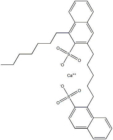 Bis(1-heptyl-2-naphthalenesulfonic acid)calcium salt 结构式