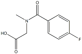 [N-(4-Fluorobenzoyl)-N-methylamino]acetic acid 结构式