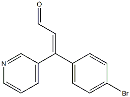 (Z)-3-(4-Bromophenyl)-3-(3-pyridyl)propenal 结构式