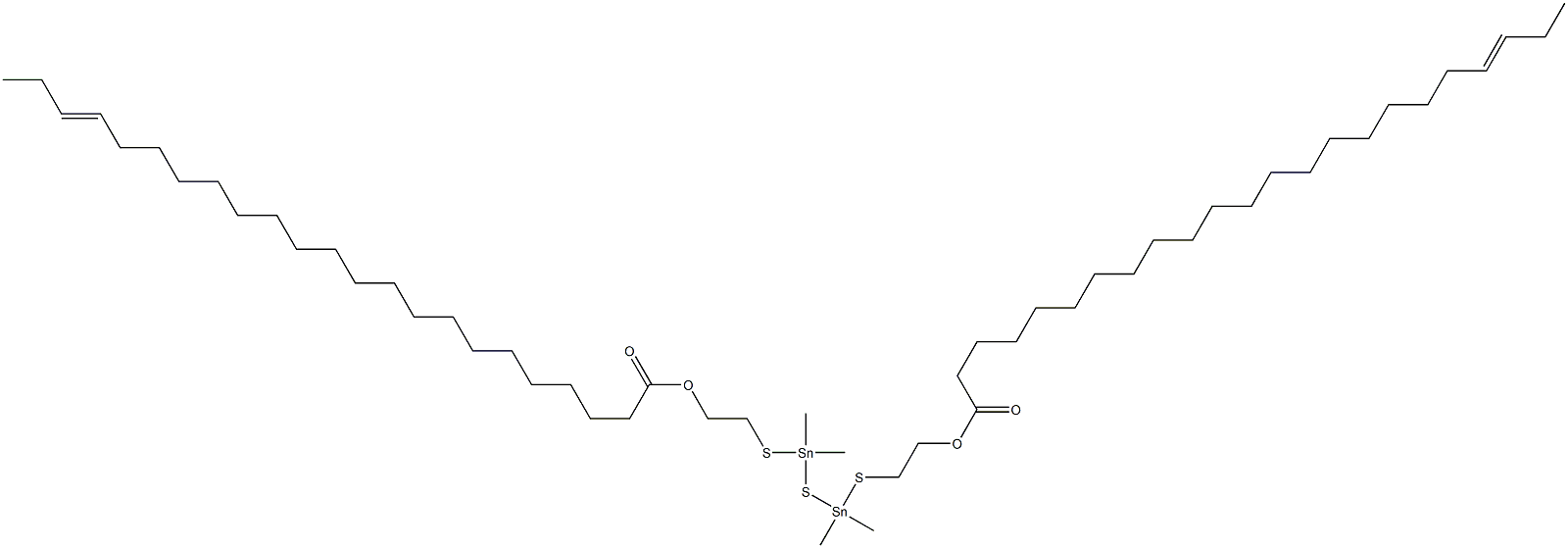 Bis[dimethyl[[2-(19-docosenylcarbonyloxy)ethyl]thio]stannyl] sulfide 结构式