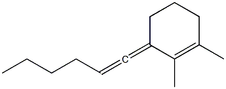 1,2-Dimethyl-3-(1-hexen-1-ylidene)cyclohexene 结构式
