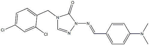 1-(p-Dimethylaminobenzylidene)amino-4-(2,4-dichlorobenzyl)-1H-1,2,4-triazol-5(4H)-one 结构式