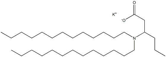 3-(Ditridecylamino)hexanoic acid potassium salt 结构式