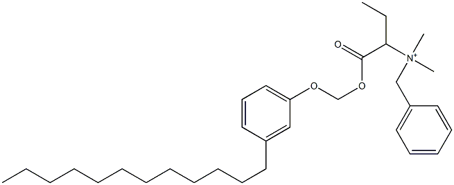 N,N-Dimethyl-N-benzyl-N-[1-[[(3-dodecylphenyloxy)methyl]oxycarbonyl]propyl]aminium 结构式