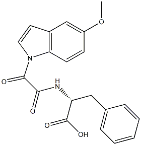 N-[[(5-Methoxy-1H-indole -yl)carbonyl]carbonyl]-D-phenylalanine 结构式