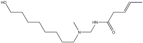 N-[[N-(8-Hydroxyoctyl)-N-methylamino]methyl]-3-pentenamide 结构式