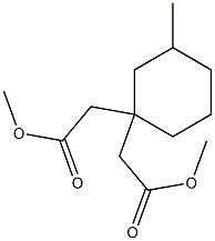 3-Methyl-1,1-cyclohexanediacetic acid dimethyl ester 结构式