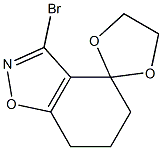 3-Bromo-4,5,6,7-tetrahydrospiro[1,2-benzisoxazole-4,2'-[1,3]dioxolane] 结构式