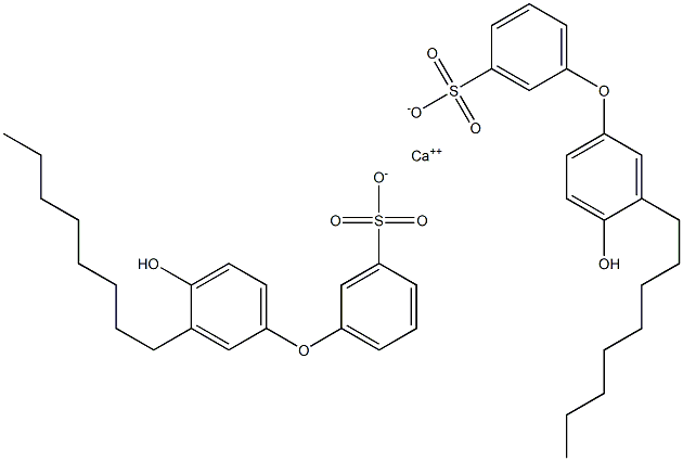 Bis(4'-hydroxy-3'-octyl[oxybisbenzene]-3-sulfonic acid)calcium salt 结构式