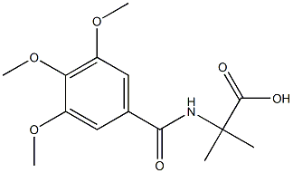 2-(3,4,5-Trimethoxybenzoylamino)-2-methylpropionic acid 结构式