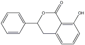 3-Phenyl-8-hydroxy-3,4-dihydro-1H-2-benzopyran-1-one 结构式