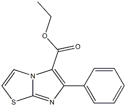 6-Phenylimidazo[2,1-b]thiazole-5-carboxylic acid ethyl ester 结构式