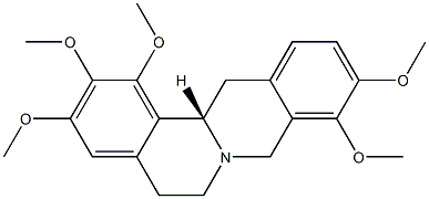 (13aS)-5,8,13,13a-Tetrahydro-1,2,3,9,10-pentamethoxy-6H-dibenzo[a,g]quinolizine 结构式