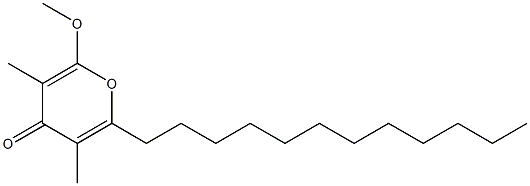 6-Methoxy-3,5-dimethyl-2-dodecyl-4H-pyran-4-one 结构式