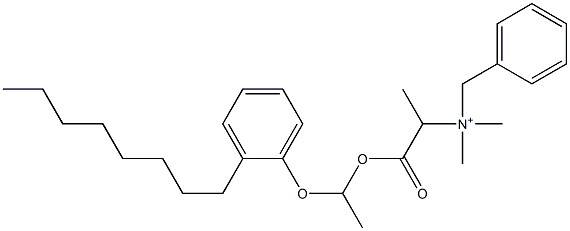 N,N-Dimethyl-N-benzyl-N-[1-[[1-(2-octylphenyloxy)ethyl]oxycarbonyl]ethyl]aminium 结构式