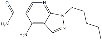 1-Pentyl-4-amino-1H-pyrazolo[3,4-b]pyridine-5-carboxamide 结构式