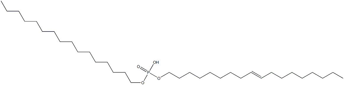 Phosphoric acid hydrogen hexadecyl 9-octadecenyl ester 结构式