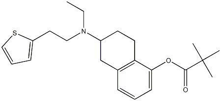 Pivalic acid 2-[ethyl[2-(2-thienyl)ethyl]amino]tetralin-5-yl ester 结构式