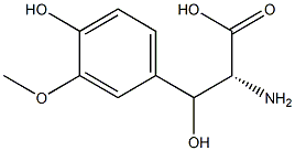 (2R)-3-(4-Hydroxy-3-methoxyphenyl)-3-hydroxy-2-aminopropanoic acid 结构式