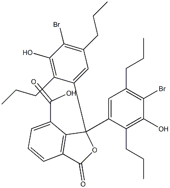 1,1-Bis(4-bromo-3-hydroxy-2,5-dipropylphenyl)-1,3-dihydro-3-oxoisobenzofuran-7-carboxylic acid 结构式