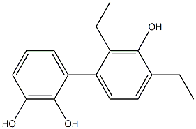 2',4'-Diethyl-1,1'-biphenyl-2,3,3'-triol 结构式