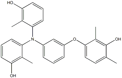 N,N-Bis(3-hydroxy-2-methylphenyl)-3-(3-hydroxy-2,4-dimethylphenoxy)benzenamine 结构式