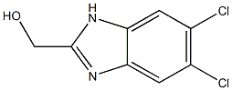 5,6-Dichloro-2-hydroxymethyl-1H-benzimidazole 结构式