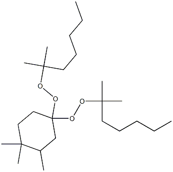 3,4,4-Trimethyl-1,1-bis(1,1-dimethylhexylperoxy)cyclohexane 结构式