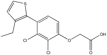 [4-[3-Ethylthiophen-2-yl]-2,3-dichlorophenoxy]acetic acid 结构式