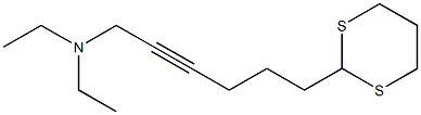 6-(1,3-Dithian-2-yl)-N,N-diethyl-2-hexyn-1-amine 结构式