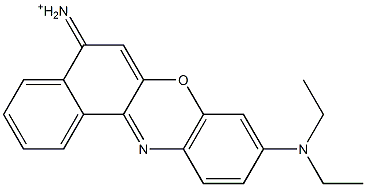 9-(Diethylamino)-5H-benzo[a]phenoxazin-5-iminium 结构式