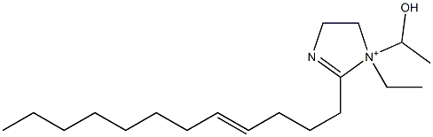 2-(4-Dodecenyl)-1-ethyl-1-(1-hydroxyethyl)-2-imidazoline-1-ium 结构式