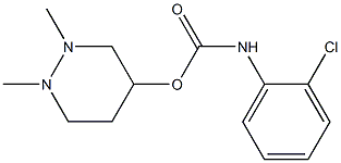 2-Chlorophenylcarbamic acid 1,2-dimethyl-(1,2,3,4,5,6-hexahydropyridazin)-4-yl ester 结构式