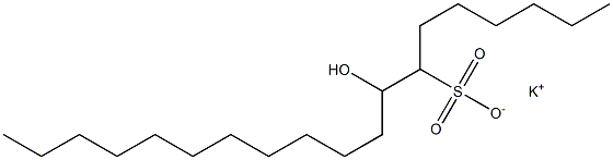 8-Hydroxynonadecane-7-sulfonic acid potassium salt 结构式