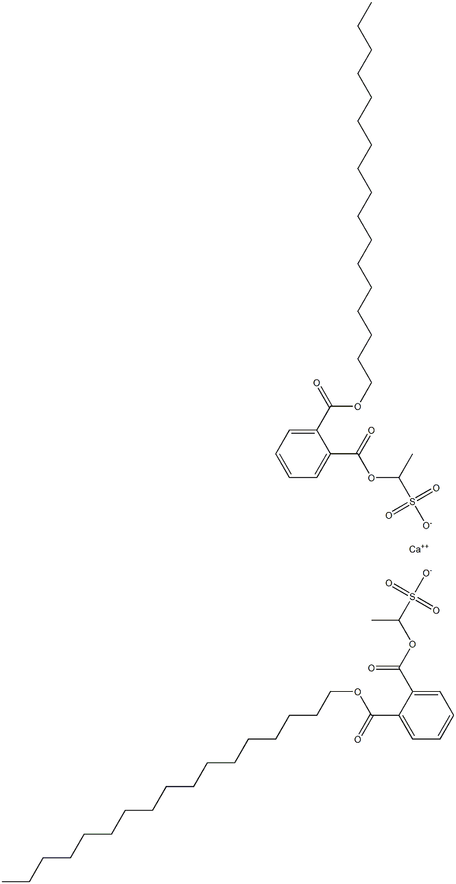 Bis[1-[(2-heptadecyloxycarbonylphenyl)carbonyloxy]ethanesulfonic acid]calcium salt 结构式
