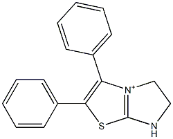 6,7-Dihydro-2,3-diphenyl-5H-imidazo[2,1-b]thiazol-4-ium 结构式