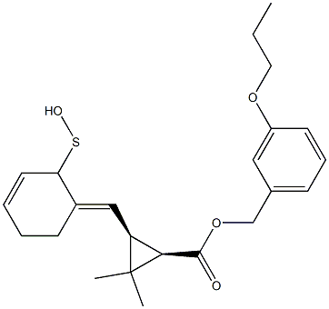 (1R,3S)-2,2-Dimethyl-3-[[(3E)-2,3,4,5-tetrahydro-2-oxothiophen]-3-ylidenemethyl]cyclopropane-1-carboxylic acid-3-propoxybenzyl ester 结构式