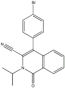 2-Isopropyl-4-(4-bromophenyl)-3-cyanoisoquinolin-1(2H)-one 结构式