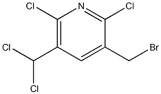 2,6-Dichloro-3-(bromomethyl)-5-(dichloromethyl)pyridine 结构式