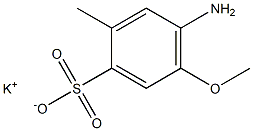 4-Amino-5-methoxy-2-methylbenzenesulfonic acid potassium salt 结构式
