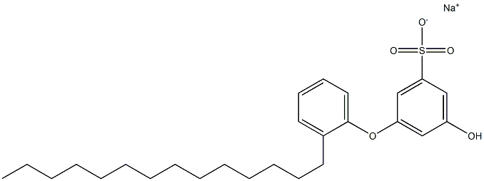 5-Hydroxy-2'-tetradecyl[oxybisbenzene]-3-sulfonic acid sodium salt 结构式