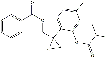 2-[2-(Benzoyloxymethyl)oxiranyl]-5-methylphenol 2-methylpropanoate 结构式