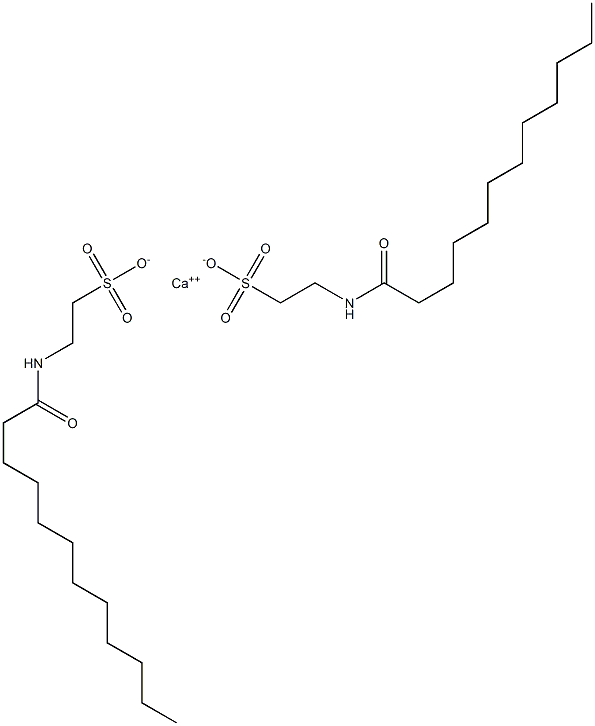 Bis[2-(lauroylamino)ethanesulfonic acid] calcium salt 结构式