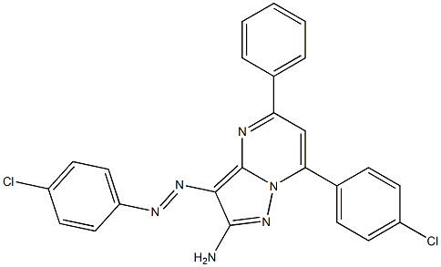 2-Amino-3-(4-chlorophenylazo)-5-phenyl-7-(4-chlorophenyl)pyrazolo[1,5-a]pyrimidine 结构式