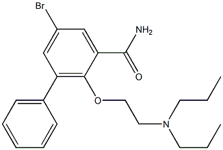 5-Bromo-2-[2-(dipropylamino)ethoxy]-3-phenylbenzamide 结构式